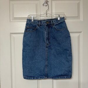 Gitano Vintage Denim Jean Skirt Blue‎ Midi Knee Length Size 11 12